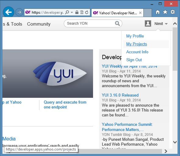 Creting Projects in UI